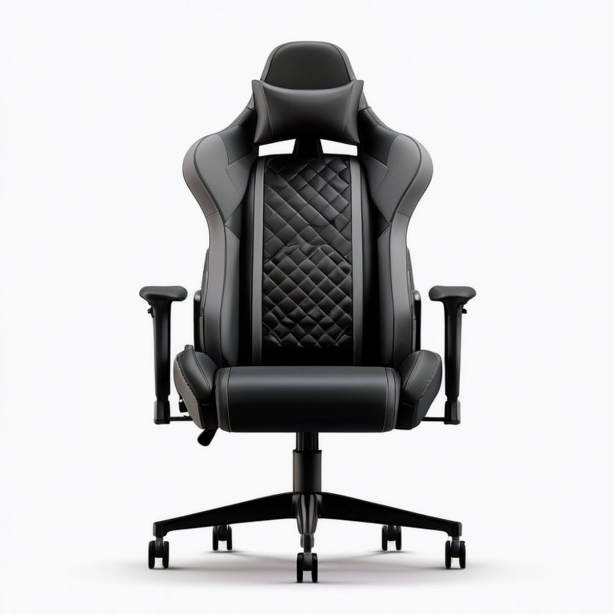 Gamingstuhl in Rennsitzform, Schwarz, 70 x 70 x 125–135 cm